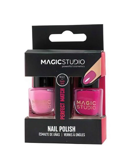 Set 2 bucati Lac de unghii Duo Perfect Match, Candy Pink, Magic Studio Engros Set 2 bucati Lac de unghii Duo Perfect Match, Candy Pink, Magic Studio Engros
