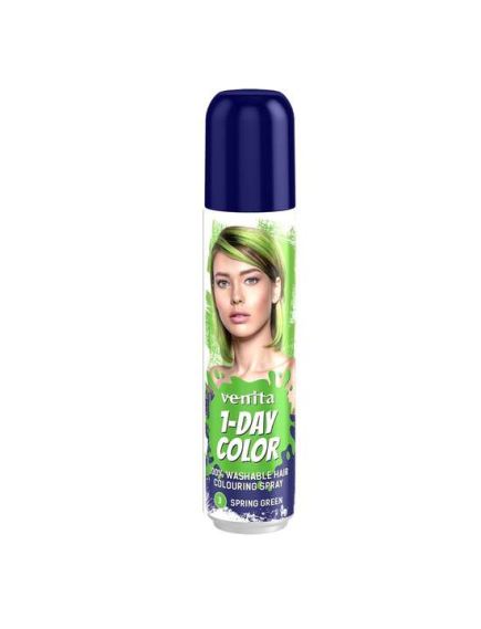 Spray colorant pentru par, fixativ, Venita, 1-Day Color, nr 03, Verde Intens Engros Spray colorant pentru par, fixativ, Venita, 1-Day Color, nr 03, Verde Intens Engros