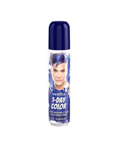 Spray colorant pentru par, fixativ, Venita, 1-Day Color, nr 12, Albastru Engros Spray colorant pentru par, fixativ, Venita, 1-Day Color, nr 12, Albastru Engros