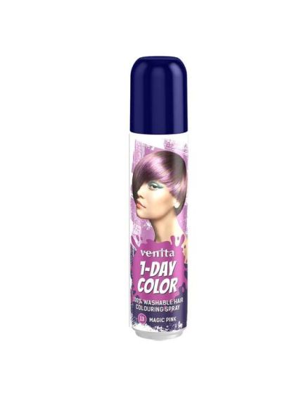 Spray colorant pentru par, fixativ, Venita, 1-Day Color, nr 13, Roz Magic Engros Spray colorant pentru par, fixativ, Venita, 1-Day Color, nr 13, Roz Magic Engros