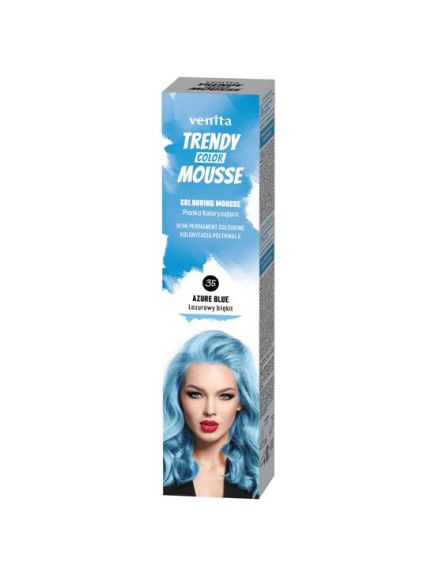 Spuma coloranta de par Trendy, Venita, nr 35, Azur Blue, albastru azuriu Engros Spuma coloranta de par Trendy, Venita, nr 35, Azur Blue, albastru azuriu Engros