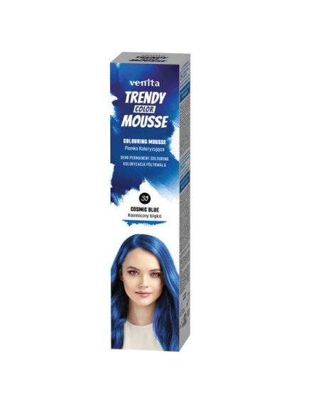 Spuma coloranta de par Trendy, Venita, nr 39, Cosmic Blue, albastru inchis Engros Spuma coloranta de par Trendy, Venita, nr 39, Cosmic Blue, albastru inchis Engros