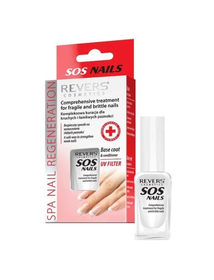 Tratament de unghii SOS NAILS, cu filtru UV, Revers, 10ml, pentru unghii puternice, rezistente la socuri Engros Tratament de unghii SOS NAILS, cu filtru UV, Revers, 10ml, pentru unghii puternice, rezistente la socuri Engros