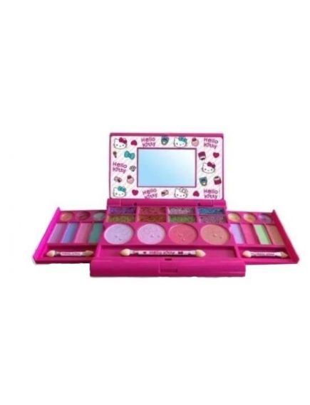 Trusa de machiaj pentru copii, 26 nuante fard de pleoape, fard de obraz si gloss de buze, Hello Kitty, 36.6 gr. Engros Trusa de machiaj pentru copii, 26 nuante fard de pleoape, fard de obraz si gloss de buze, Hello Kitty, 36.6 gr. Engros