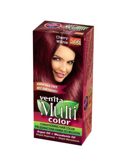 Vopsea de par fara amoniac, Multicolor, Venita, 50 ml, Nr. 5.66, Cherry Engros Vopsea de par fara amoniac, Multicolor, Venita, 50 ml, Nr. 5.66, Cherry Engros