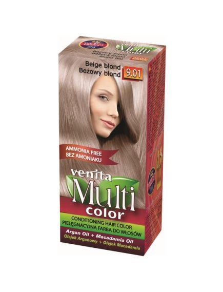 Vopsea de par fara amoniac, Multicolor, Venita, 50 ml, Nr. 9.01, Beige Blond Engros Vopsea de par fara amoniac, Multicolor, Venita, 50 ml, Nr. 9.01, Beige Blond Engros