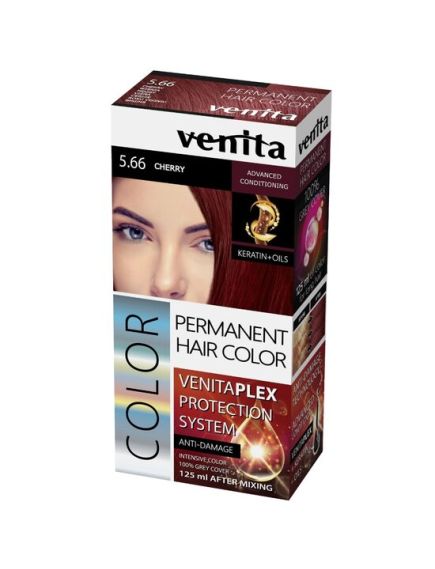 Vopsea de par permanenta, Venita Plex, 125 ml, Nr 5.66, Rosu Cireasa Engros Vopsea de par permanenta, Venita Plex, 125 ml, Nr 5.66, Rosu Cireasa Engros