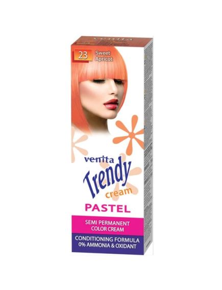 Vopsea de par semipermanenta, Trendy Cream Pastel, Venita, Nr. 23, Sweet apricot Engros Vopsea de par semipermanenta, Trendy Cream Pastel, Venita, Nr. 23, Sweet apricot Engros
