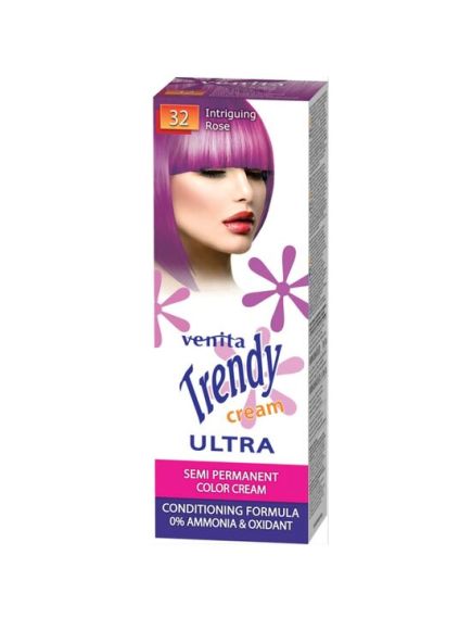 Vopsea de par semipermanenta, Trendy Cream Ultra, Venita, Nr. 32, Intriguing rose Engros Vopsea de par semipermanenta, Trendy Cream Ultra, Venita, Nr. 32, Intriguing rose Engros