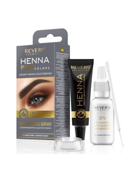 Vopsea de sprancene Henna Pro Colors, Revers, Graphite, 1.1, 15ml Engros Vopsea de sprancene Henna Pro Colors, Revers, Graphite, 1.1, 15ml Engros