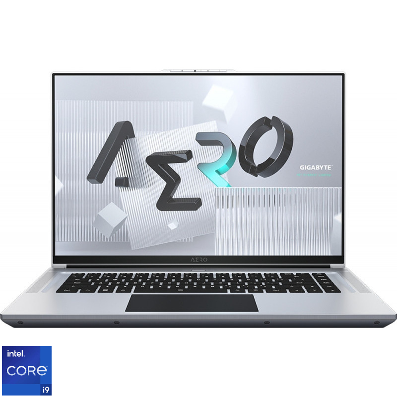 Laptop GIGABYTE Gaming 16'' AERO 16 YE5, UHD+ OLED, Procesor Intel® Core™ i9-12900HK (24M Cache, up to 5.00 GHz), 32GB DDR5, 2x 1TB SSD, GeForce RTX 3080 Ti 16GB, Win 11 Pro, Silver Laptop GIGABYTE Gaming 16'' AERO 16 YE5, UHD+ OLED, Procesor Intel® Core™ i9-12900HK (24M Cache, up to 5.00 GHz), 32GB DDR5, 2x 1TB SSD, GeForce RTX 3080 Ti 16GB, Win 11 Pro, Silver