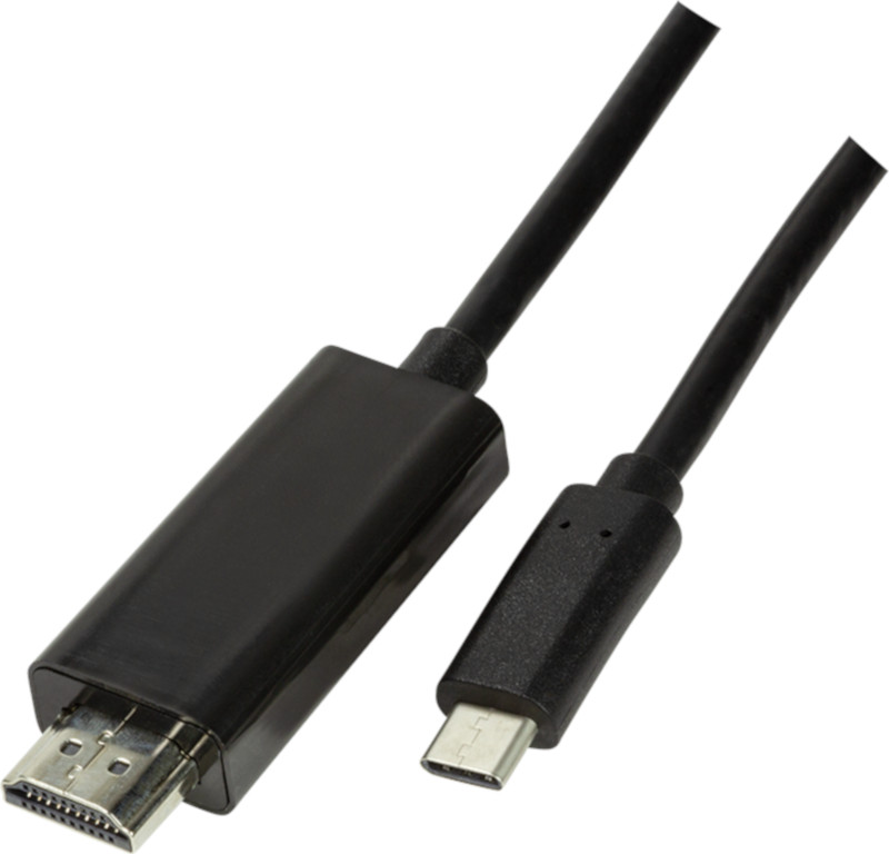 Cablu video Logilink USB Male tip C - HDMI Male, 1.8m, negru, 4K 60Hz