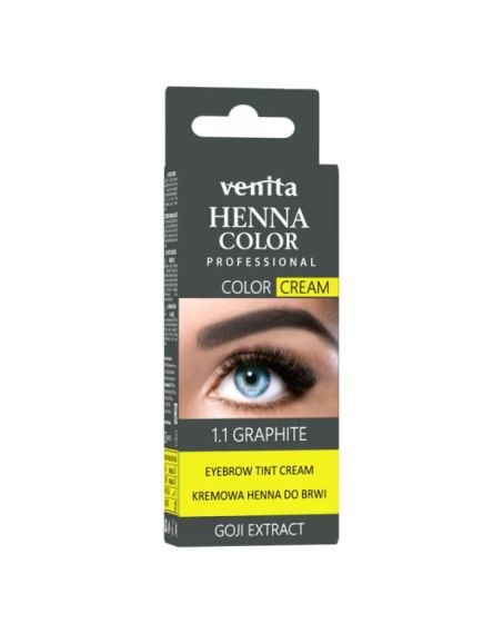 Crema henna cu extract de goji pentru vopsirea sprancenelor cu efect de lifting Venita 1.1, gri Engros Crema henna cu extract de goji pentru vopsirea sprancenelor cu efect de lifting Venita 1.1, gri Engros