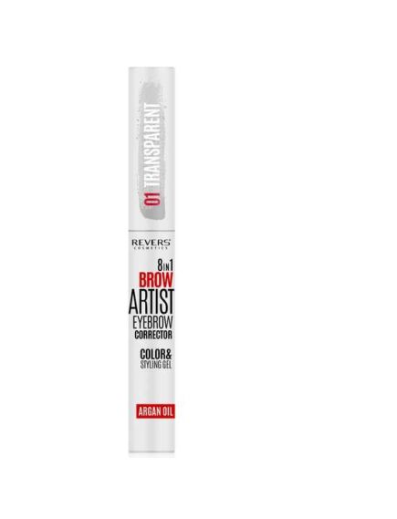 Gel styling corector sprancene 8 in 1 Brow Artist Revers 01, transparent, 7 ml Engros Gel styling corector sprancene 8 in 1 Brow Artist Revers 01, transparent, 7 ml Engros