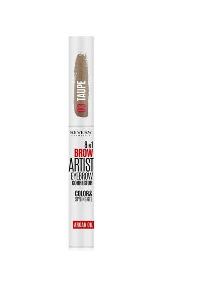 Gel styling corector sprancene 8 in 1 Brow Artist Revers 03, taupe, 7 ml Engros Gel styling corector sprancene 8 in 1 Brow Artist Revers 03, taupe, 7 ml Engros