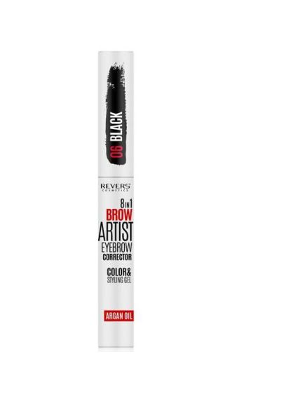 Gel styling corector sprancene 8 in 1 Brow Artist Revers 06, negru, 7 ml Engros Gel styling corector sprancene 8 in 1 Brow Artist Revers 06, negru, 7 ml Engros