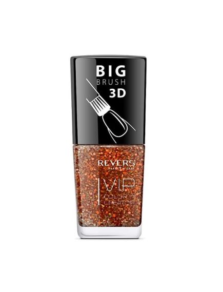 Lac de unghii Vip, 3D, Revers, sclipici auriu, 12 ml, Nr 218 Engros Lac de unghii Vip, 3D, Revers, sclipici auriu, 12 ml, Nr 218 Engros