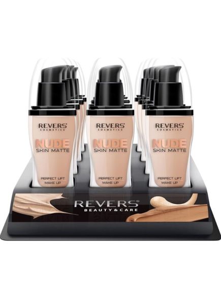 Set 12 bucati Fond de ten matifiant, Nude Skin Matte Perfect, Revers, 30 ml Engros Set 12 bucati Fond de ten matifiant, Nude Skin Matte Perfect, Revers, 30 ml Engros