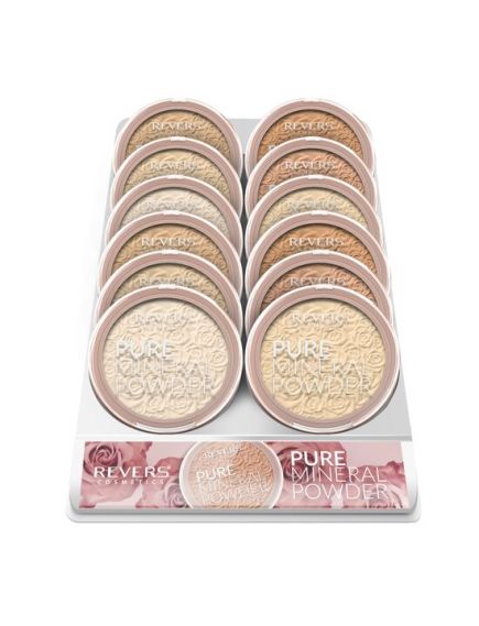 Set 12 bucati Pudra pentru fata, Compacta, Mineral Pure, Revers, 12 g Engros Set 12 bucati Pudra pentru fata, Compacta, Mineral Pure, Revers, 12 g Engros