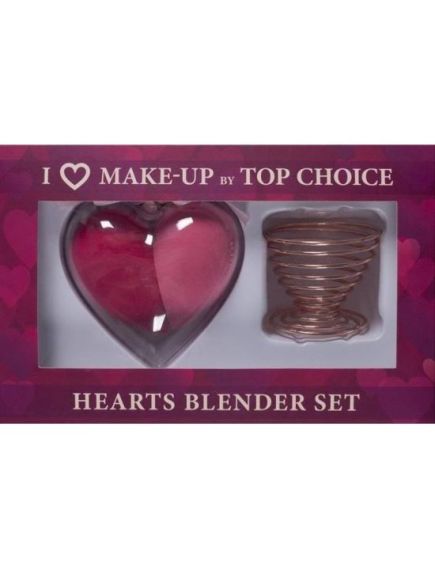 Set 2 bureti machiaj inima cu suport cadou Top Choice 38310 Engros Set 2 bureti machiaj inima cu suport cadou Top Choice 38310 Engros