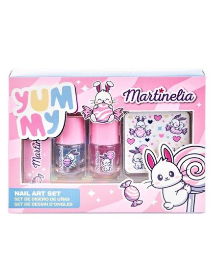 Set 2 lacuri de unghii, pila si stickere decorative Yummy, Martinelia 12242, 3 ml Engros Set 2 lacuri de unghii, pila si stickere decorative Yummy, Martinelia 12242, 3 ml Engros