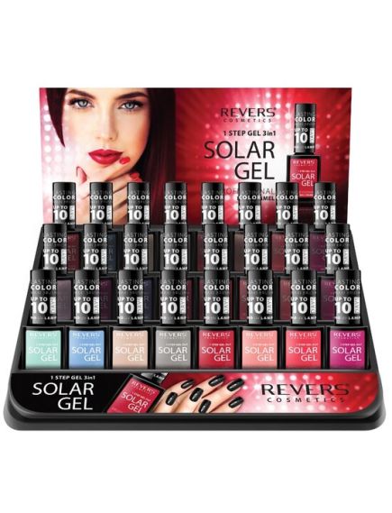 Set 24 bucati Lac de unghii Solar Gel, Revers, 12 ml, nr 25-48 Engros Set 24 bucati Lac de unghii Solar Gel, Revers, 12 ml, nr 25-48 Engros