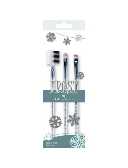 Set 3 pensule pentru machiaj Frost Top Choice 38273, 18 cm Engros Set 3 pensule pentru machiaj Frost Top Choice 38273, 18 cm Engros