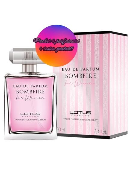 Set 4 Apa de parfum Bombfire, Revers, pentru femei, 100 ml + Tester 100 ml GRATUIT Engros Set 4 Apa de parfum Bombfire, Revers, pentru femei, 100 ml + Tester 100 ml GRATUIT Engros