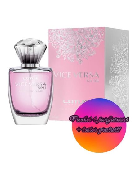 Set 4 Apa de parfum Vice Versa Rose, Revers, Femei, 100 ml + Tester 100 ml GRATUIT Engros Set 4 Apa de parfum Vice Versa Rose, Revers, Femei, 100 ml + Tester 100 ml GRATUIT Engros