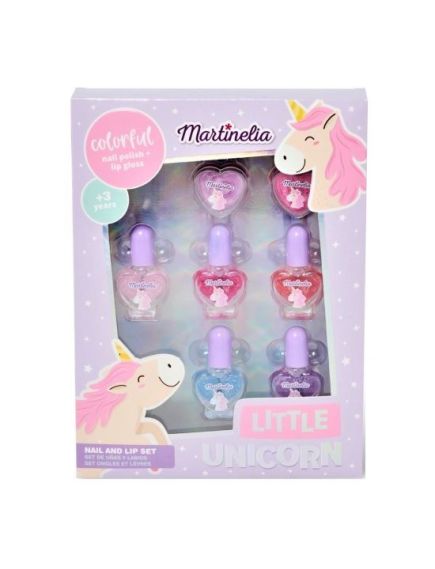 Set 5 lacuri de unghii si 2 luciu de buze Little Unicorn Martinelia 24158 Engros Set 5 lacuri de unghii si 2 luciu de buze Little Unicorn Martinelia 24158 Engros