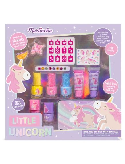 Set produse cosmetice pentru copii Little Unicorn Beauty Tin Box Martinelia 24145 Engros Set produse cosmetice pentru copii Little Unicorn Beauty Tin Box Martinelia 24145 Engros