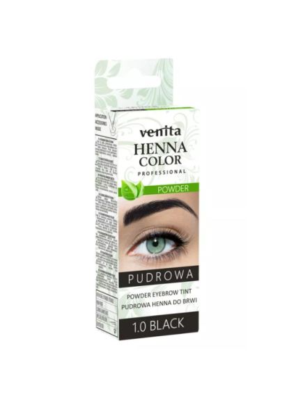 Vopsea pudra pentru sprancene Henna Venita, 01, negru, 4 g Engros Vopsea pudra pentru sprancene Henna Venita, 01, negru, 4 g Engros