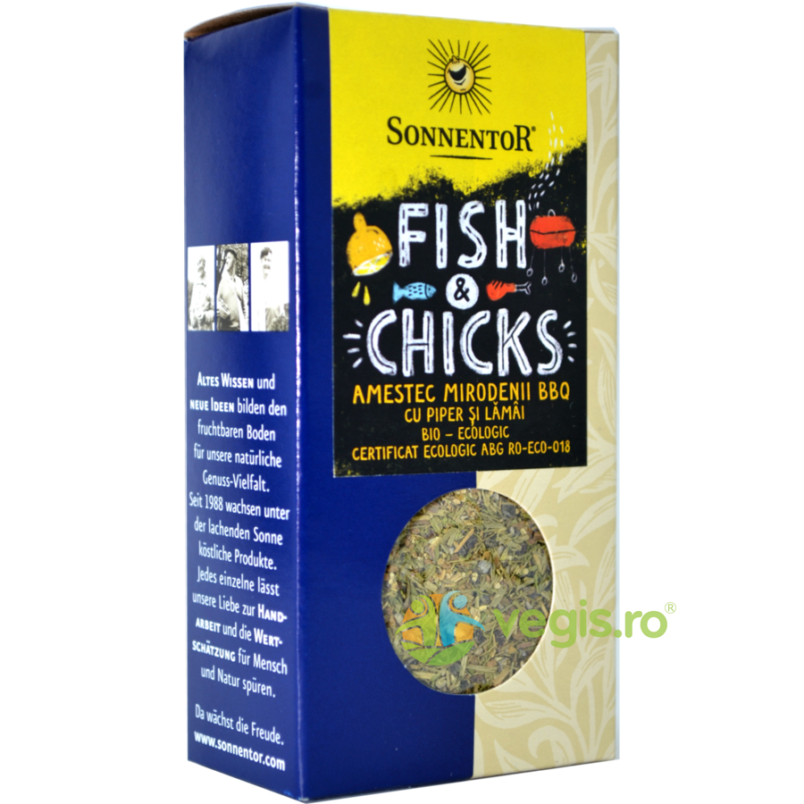 Amestec de Condimente pentru Gratar - Fish and Chicks Ecologic/Bio 55g Amestec de Condimente pentru Gratar - Fish and Chicks Ecologic/Bio 55g