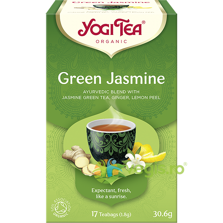 Ceai Verde Green Jasmine cu Iasomie si Ghimbir Ecologic/Bio 17dz - 30.6g Ceai Verde Green Jasmine cu Iasomie si Ghimbir Ecologic/Bio 17dz - 30.6g