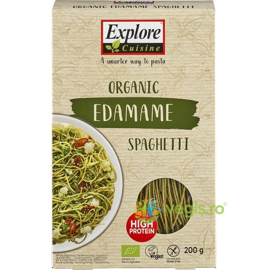 Spaghete din Faina de Boabe Edamame Fara Gluten Ecologice/Bio 200g Spaghete din Faina de Boabe Edamame Fara Gluten Ecologice/Bio 200g