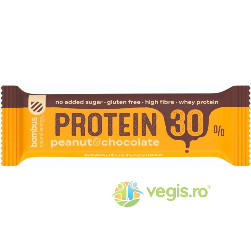 Baton Proteic cu Arahide si Ciocolata fara Gluten 30% Proteine 50g Baton Proteic cu Arahide si Ciocolata fara Gluten 30% Proteine 50g