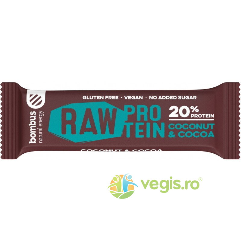 Baton Proteic cu Nuca de Cocos si Cacao fara Gluten 20% Proteine 50g Baton Proteic cu Nuca de Cocos si Cacao fara Gluten 20% Proteine 50g