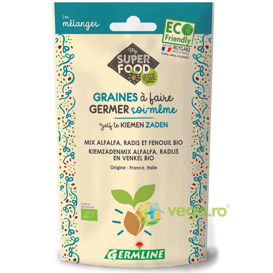 Mix Seminte de Alfalfa, Ridiche, Fenicul pentru Germinat Ecologic/Bio 150g Mix Seminte de Alfalfa, Ridiche, Fenicul pentru Germinat Ecologic/Bio 150g