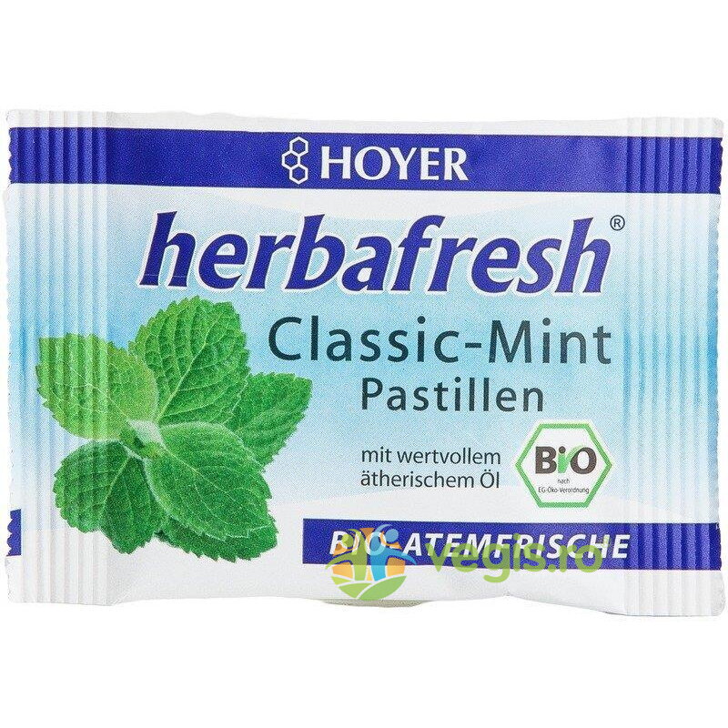Tablete pentru Respiratie Proaspata cu Menta Herbafresh Clasic Ecologice/Bio 17g Tablete pentru Respiratie Proaspata cu Menta Herbafresh Clasic Ecologice/Bio 17g