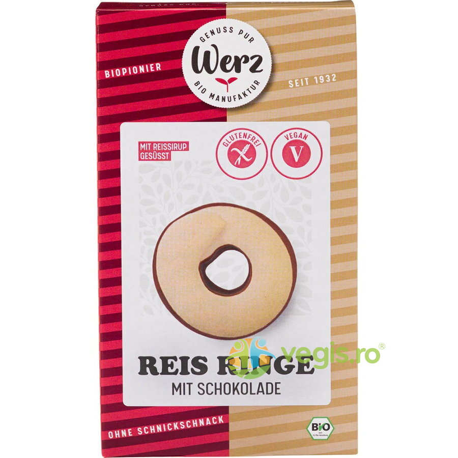 Biscuiti din Orez Integral cu Glazura de Ciocolata fara Gluten Ecologici/Bio 110g Biscuiti din Orez Integral cu Glazura de Ciocolata fara Gluten Ecologici/Bio 110g
