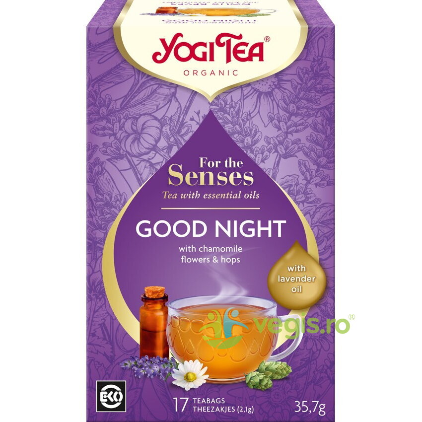 Ceai cu Ulei Esential Noapte Buna (Good Night) - For the Senses Ecologic/Bio 17dz Ceai cu Ulei Esential Noapte Buna (Good Night) - For the Senses Ecologic/Bio 17dz