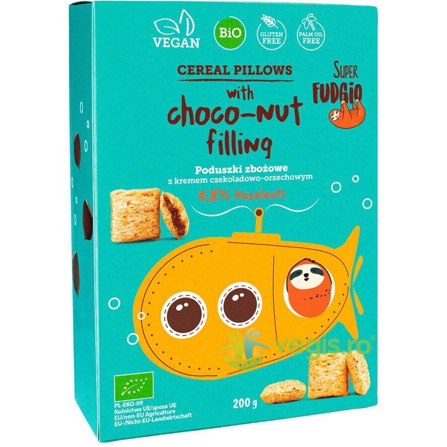 Cereale Umplute cu Ciocolata si Alune de Padure fara Gluten Ecologice/Bio 200g Cereale Umplute cu Ciocolata si Alune de Padure fara Gluten Ecologice/Bio 200g