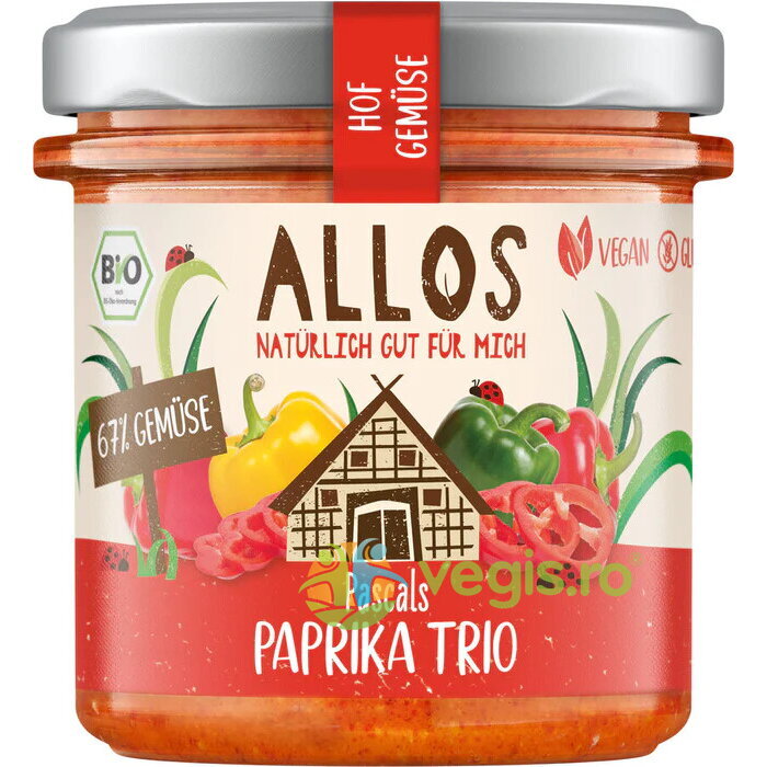 Pasta Cremoasa cu Trei Tipuri de Ardei fara Gluten Ecologica/Bio 135g Pasta Cremoasa cu Trei Tipuri de Ardei fara Gluten Ecologica/Bio 135g