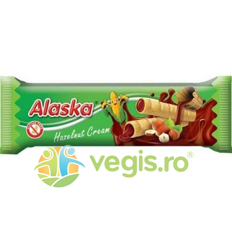 Rulouri din Porumb Umplute cu Crema de Alune de Padure fara Gluten 18g Rulouri din Porumb Umplute cu Crema de Alune de Padure fara Gluten 18g