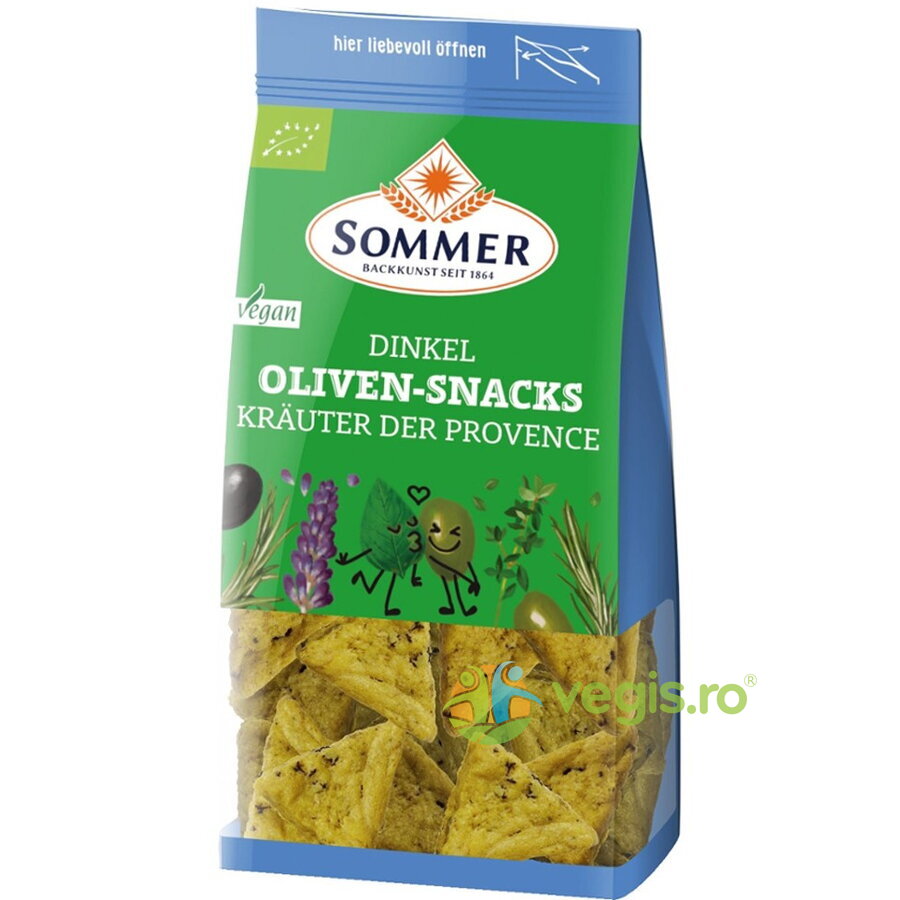 Snack din Spelta cu Masline si Ierburi de Provence Demeter Ecologic/Bio 150g Snack din Spelta cu Masline si Ierburi de Provence Demeter Ecologic/Bio 150g