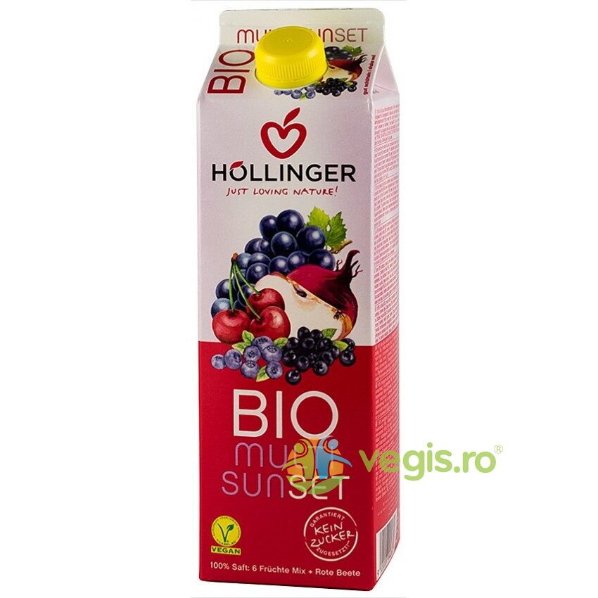 Suc de Fructe si Sfecla Rosie Multi Sunset fara Zahar Ecologic/Bio 1L Suc de Fructe si Sfecla Rosie Multi Sunset fara Zahar Ecologic/Bio 1L