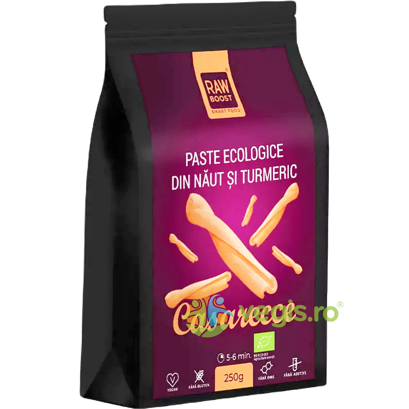 Paste Casarecce din Naut cu Turmeric fara Gluten Ecologice/Bio 250g Paste Casarecce din Naut cu Turmeric fara Gluten Ecologice/Bio 250g