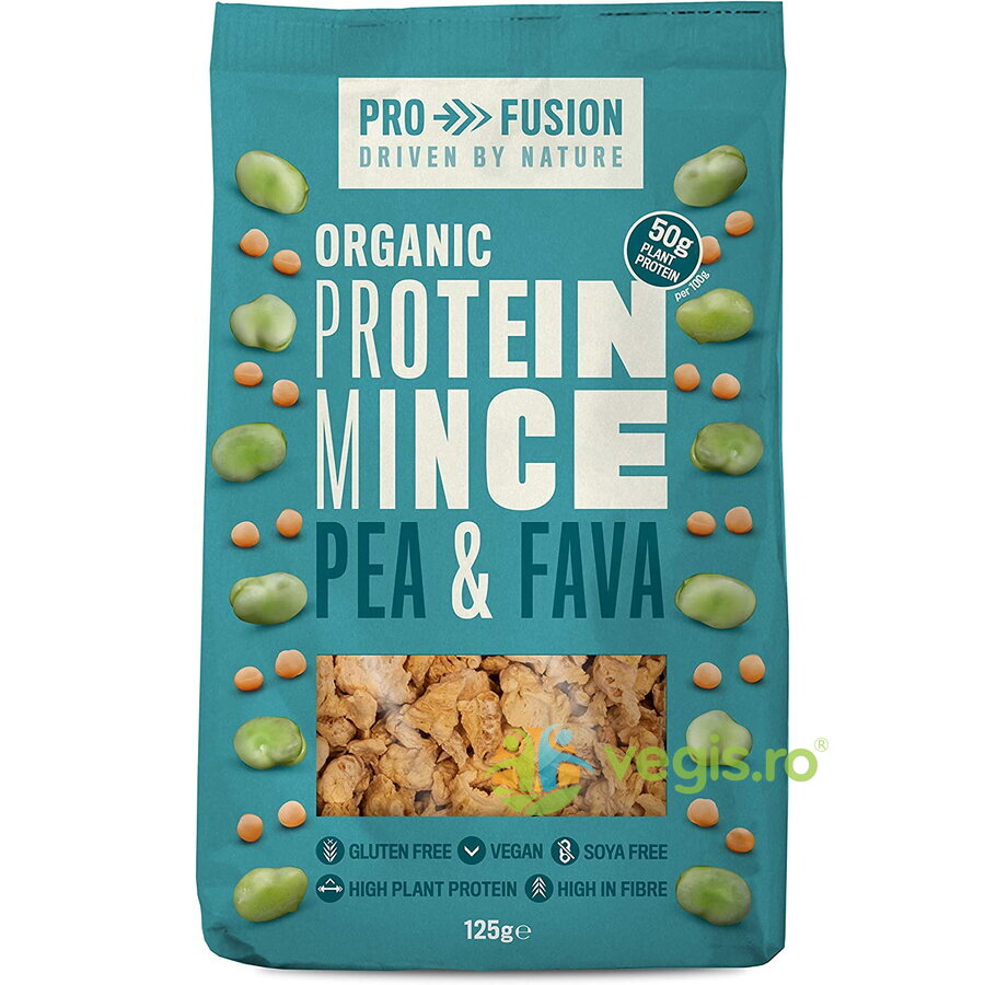 Proteina Vegetala Texturata din Mazare si Fava Bucati Mici Ecologica/Bio 125g Proteina Vegetala Texturata din Mazare si Fava Bucati Mici Ecologica/Bio 125g