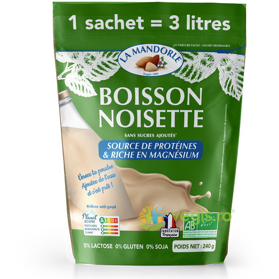 Bautura Instant cu Alune de Padure fara Gluten Ecologica/Bio 240g Bautura Instant cu Alune de Padure fara Gluten Ecologica/Bio 240g