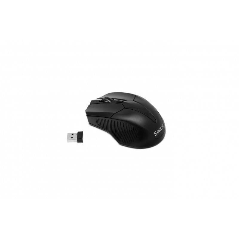 Mouse WIRELESS SPACER 2.4GHz., 4D, 800/1200/1600dpi, black SPMO-W02 Mouse WIRELESS SPACER 2.4GHz., 4D, 800/1200/1600dpi, black SPMO-W02